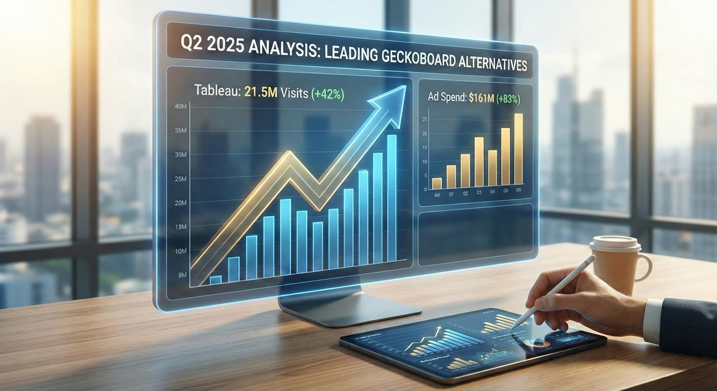 Leading Geckoboard Alternatives: Q2 2025 Web Traffic and Ad Spend Analysis Leading Geckoboard Alternatives: Q2 2025 Web Traffic and Ad Spend Analysis